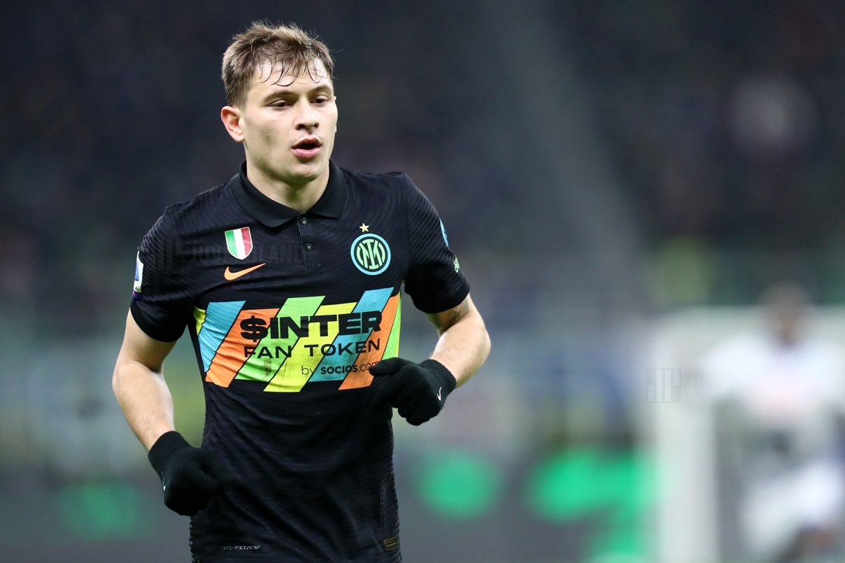 Milano Italy 21 November 2021 Nicolo Barella Of Fc Internazio