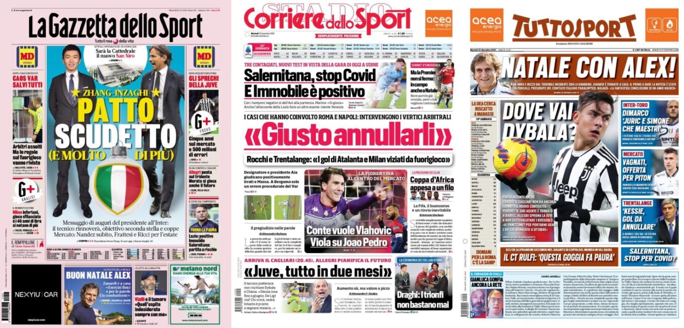 Przeglad Wloskiej Prasy Sportowej 21122021