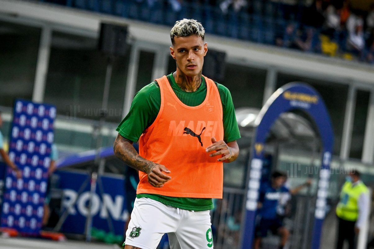 Verona Italy August 21 2021 Gianluca Scamacca Sassuolo Dur