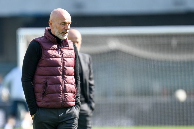 Verona Italy March 07 2021 Stefano Pioli Coach Ac Milan Port