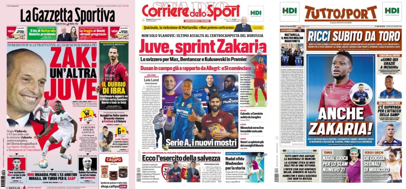 Przeglad Wloskiej Prasy Sportowej 30012022