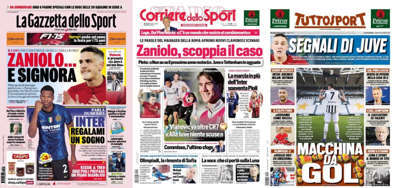 Przeglad Wloskiej Prasy Sportowej 2022022