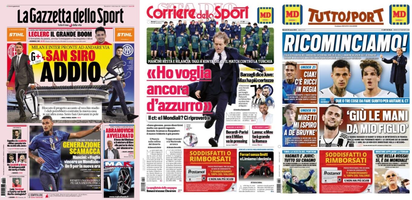 Przeglad Wloskiej Prasy Sportowej 29032022