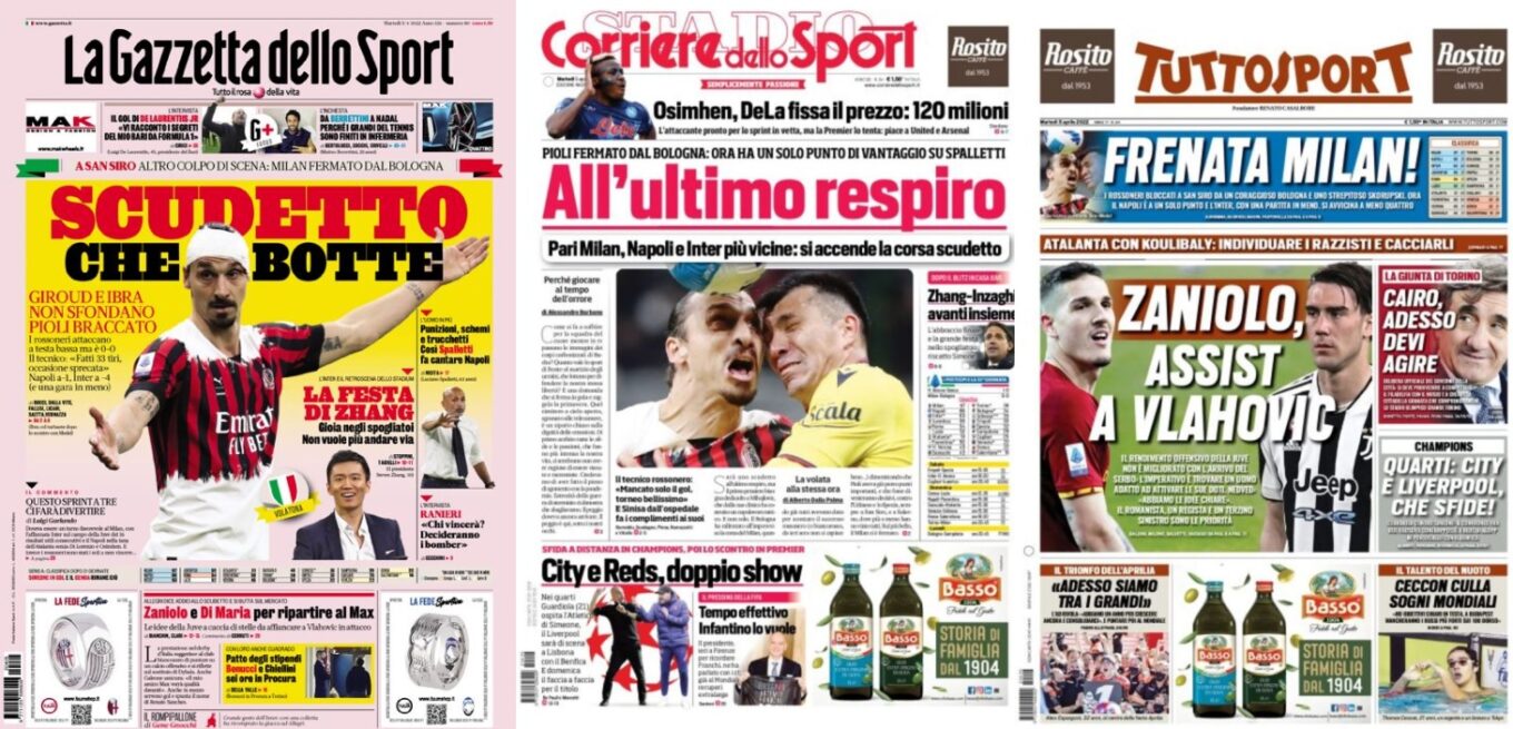 Przeglad Wloskiej Prasy Sportowej 05042022