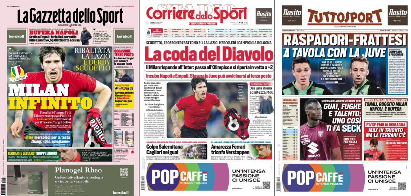 Przeglad Wloskiej Prasy Sportowej 25042022