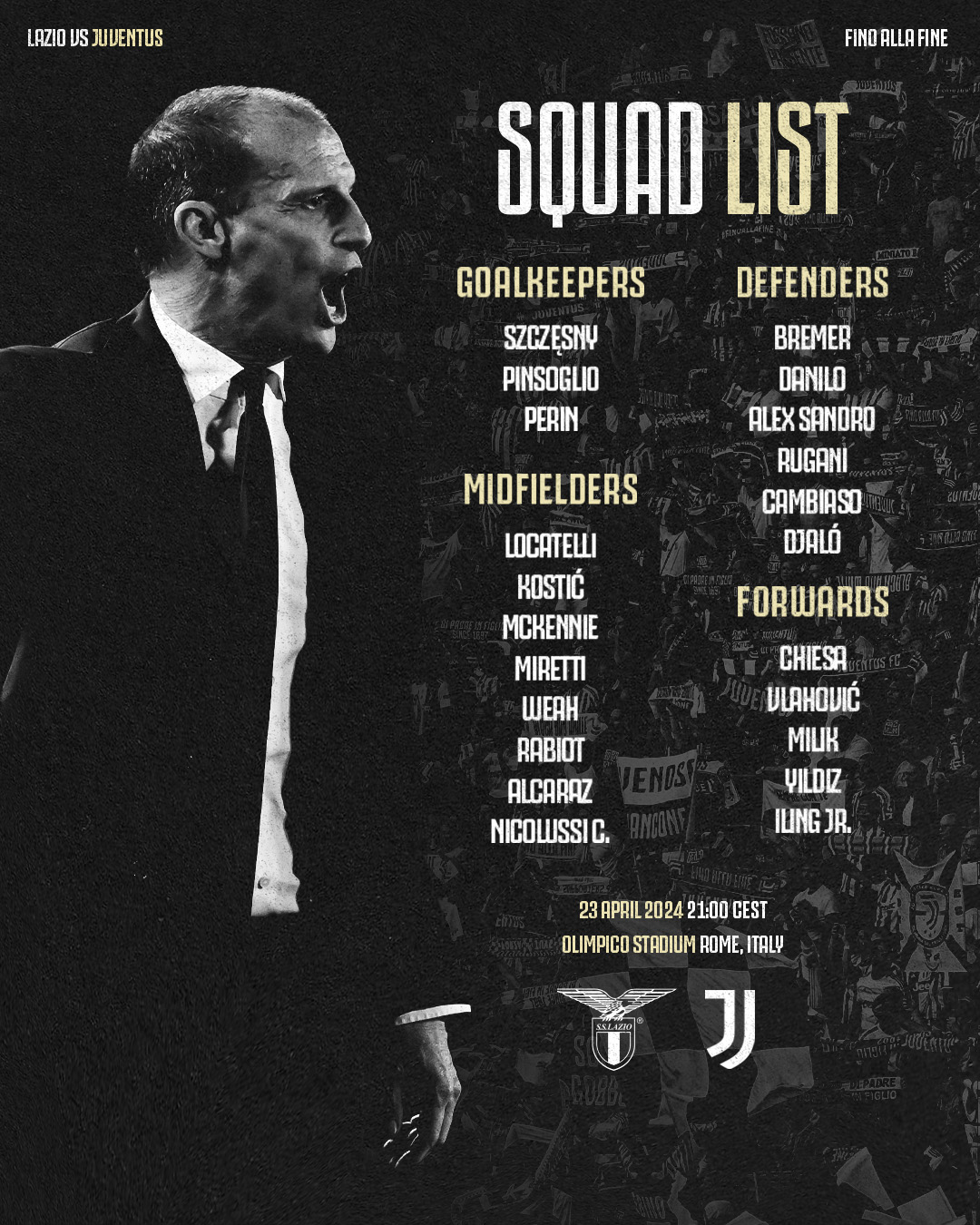 Powolani Na Mecz Lazio Juventus Kilku Pilkarzy Nieobecnych Na Liscie